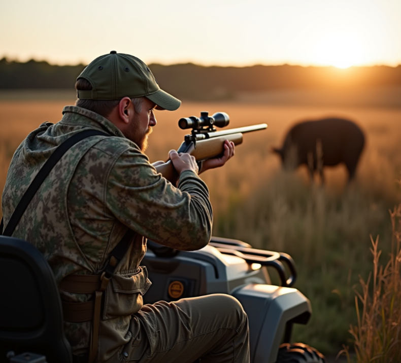 Texas summer time pig hunting