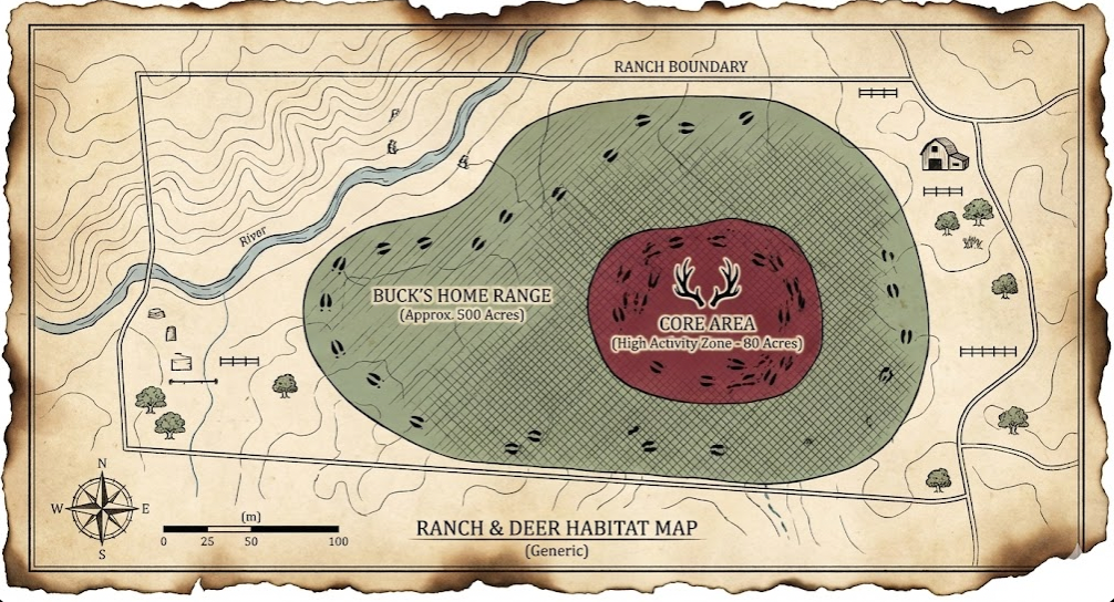 Learn a buck’s home range & core area for an unfair advantage