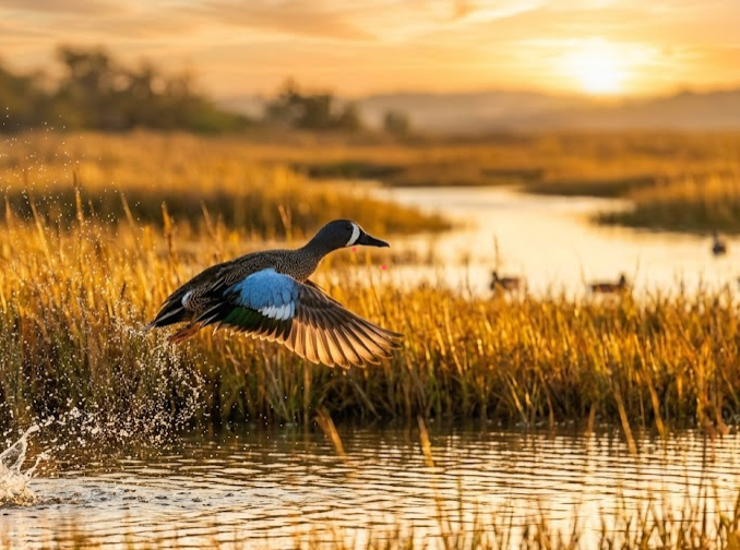 The Fast Flying Blue-winged Teal